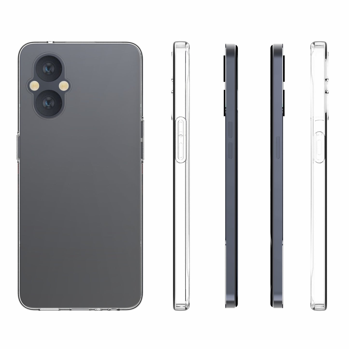 10Pcs/Pack Clear TPU Case for OnePlus Nord N20 5G/Oppo A96(China), Inner Watermark Resistant Protective Anti-Fall Phone Cover