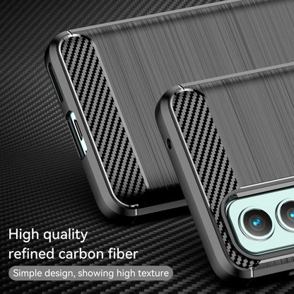 1.8mm Air Cushion TPU Case Brushed Surface Carbon Fiber Texture Phone Cover with Heat Dissipation Design for OnePlus Nord 2 5G