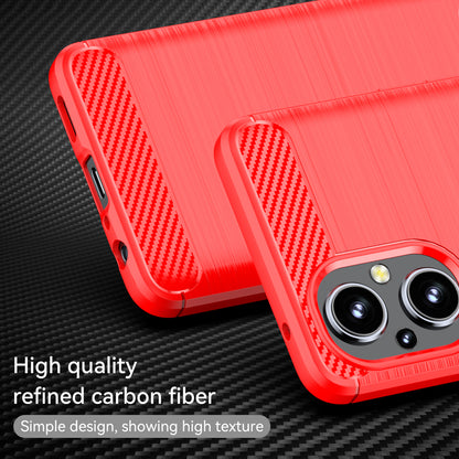 1.8mm Air Cushion TPU Case Brushed Surface Carbon Fiber Scratch-Resistant Texture Phone Cover with Heat Dissipation Design for OnePlus Nord N20 5G