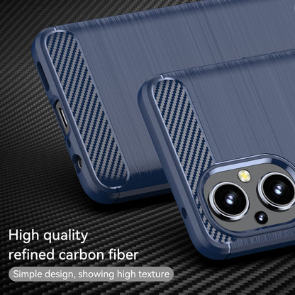1.8mm Air Cushion TPU Case Brushed Surface Carbon Fiber Scratch-Resistant Texture Phone Cover with Heat Dissipation Design for OnePlus Nord N20 5G