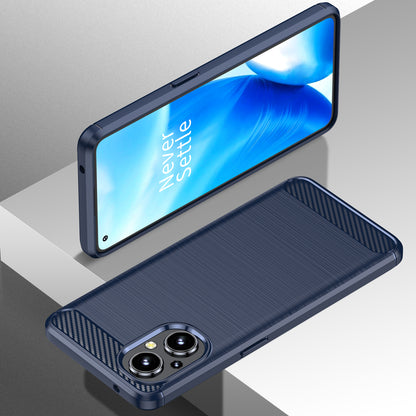 1.8mm Air Cushion TPU Case Brushed Surface Carbon Fiber Scratch-Resistant Texture Phone Cover with Heat Dissipation Design for OnePlus Nord N20 5G