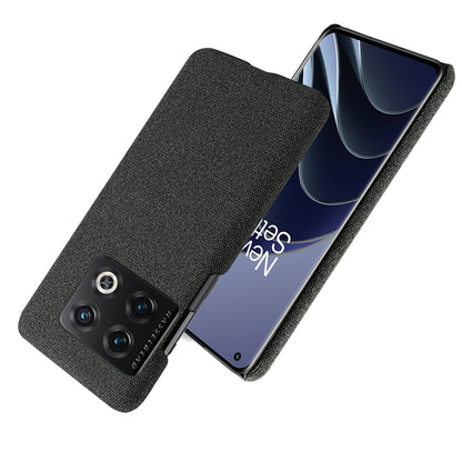 For OnePlus 10 Pro 5G Hard PC + Cloth Back Dual Protection Cover Cushion Anti-Scratch Shockproof Phone Case