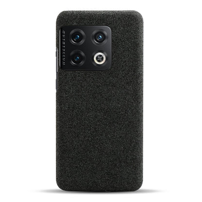 For OnePlus 10 Pro 5G Hard PC + Cloth Back Dual Protection Cover Cushion Anti-Scratch Shockproof Phone Case