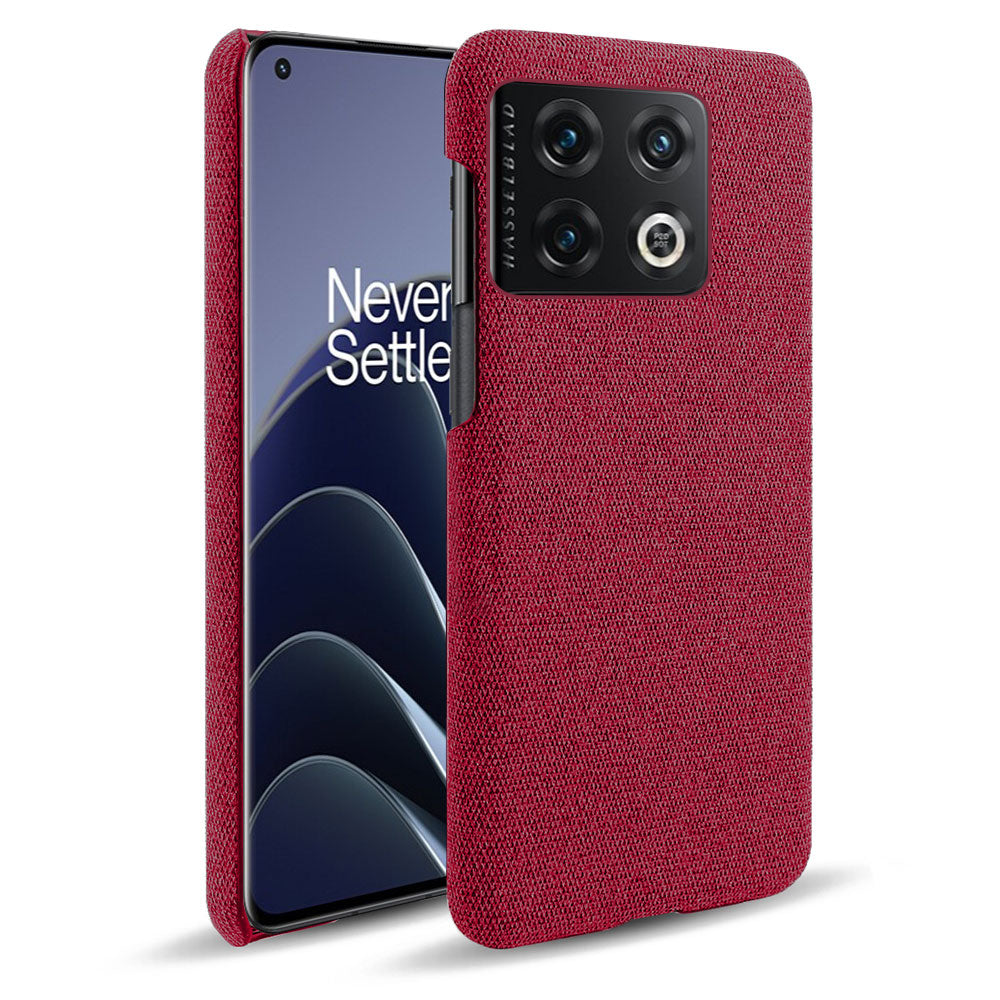 For OnePlus 10 Pro 5G Hard PC + Cloth Back Dual Protection Cover Cushion Anti-Scratch Shockproof Phone Case