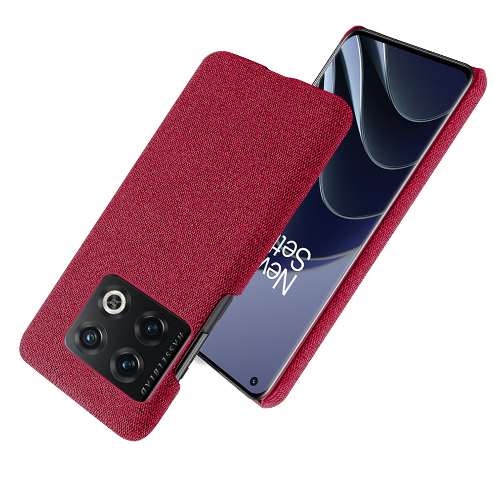 For OnePlus 10 Pro 5G Hard PC + Cloth Back Dual Protection Cover Cushion Anti-Scratch Shockproof Phone Case
