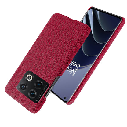 For OnePlus 10 Pro 5G Hard PC + Cloth Back Dual Protection Cover Cushion Anti-Scratch Shockproof Phone Case