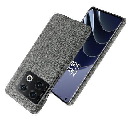 For OnePlus 10 Pro 5G Hard PC + Cloth Back Dual Protection Cover Cushion Anti-Scratch Shockproof Phone Case