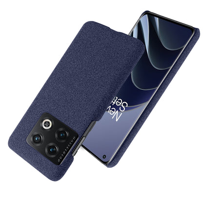 For OnePlus 10 Pro 5G Hard PC + Cloth Back Dual Protection Cover Cushion Anti-Scratch Shockproof Phone Case