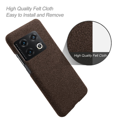 For OnePlus 10 Pro 5G Hard PC + Cloth Back Dual Protection Cover Cushion Anti-Scratch Shockproof Phone Case