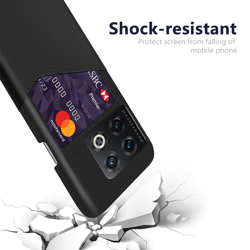 For OnePlus 10 Pro 5G Ultra Slim Cloth + PC + PU Leather Case Card Holder Phone Cover