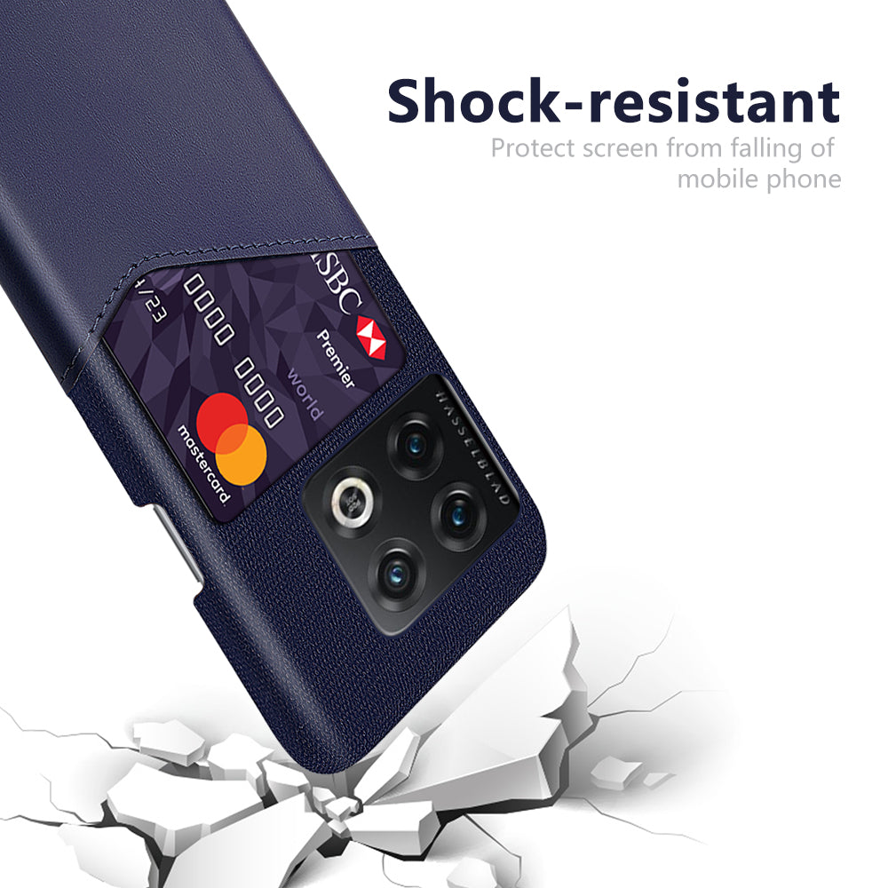 For OnePlus 10 Pro 5G Ultra Slim Cloth + PC + PU Leather Case Card Holder Phone Cover