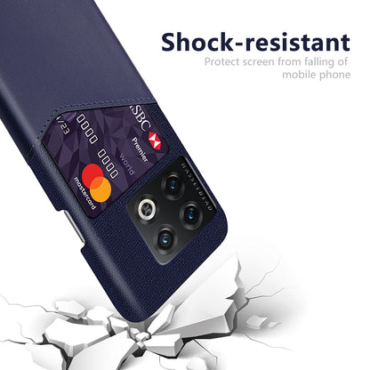 For OnePlus 10 Pro 5G Ultra Slim Cloth + PC + PU Leather Case Card Holder Phone Cover