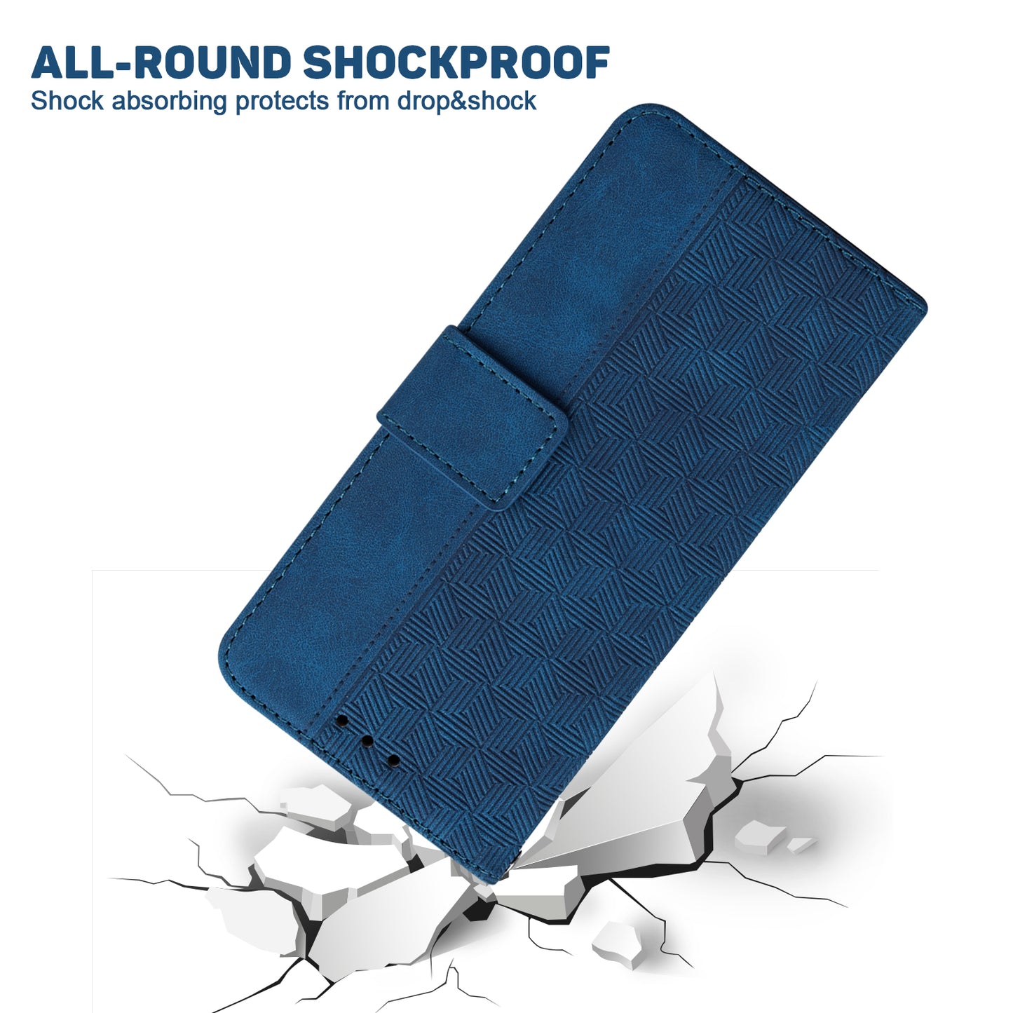 For OnePlus Nord N200 5G Imprinted Geometry Pattern PU Leather Magnetic Protection Cover Folding Stand Wallet Flip Folio Case with Strap
