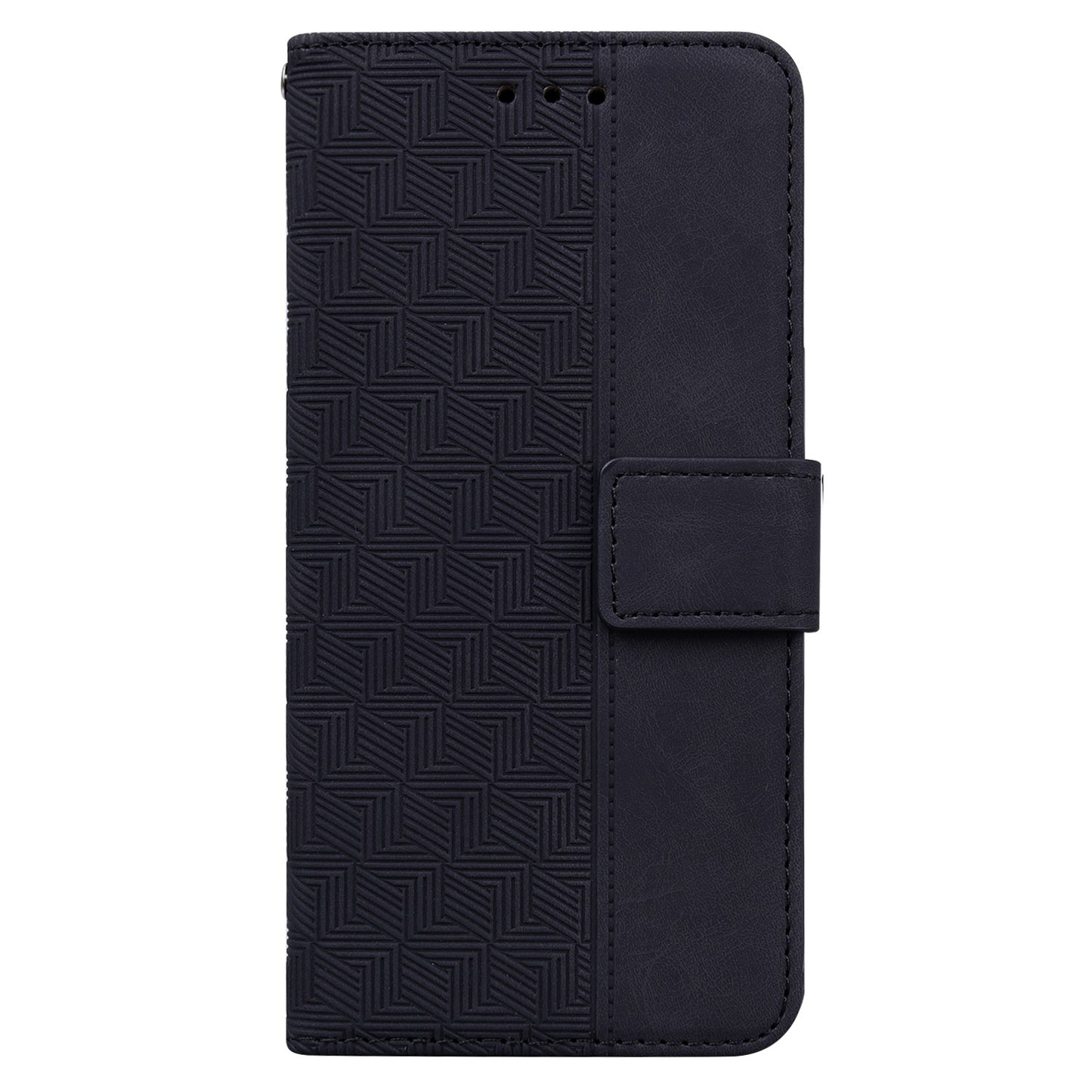 For OnePlus Nord N200 5G Imprinted Geometry Pattern PU Leather Magnetic Protection Cover Folding Stand Wallet Flip Folio Case with Strap