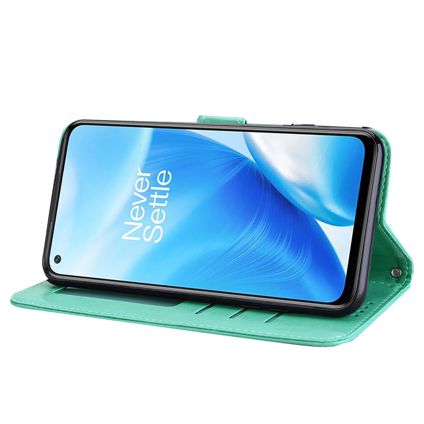 For OnePlus 10 Pro 5G Deer Tree Pattern Imprinted PU Leather Magnetic Flip Cover Stand Wallet Full-Body Protective Case