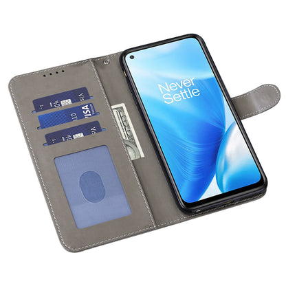 For OnePlus 10 Pro 5G Deer Tree Pattern Imprinted PU Leather Magnetic Flip Cover Stand Wallet Full-Body Protective Case