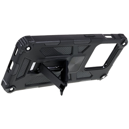 PC TPU Combo Armor Phone Case for OnePlus 10 Pro, Double Protection Anti-fall Kickstand and Magnetic Metal Sheet Hybrid Phone Case