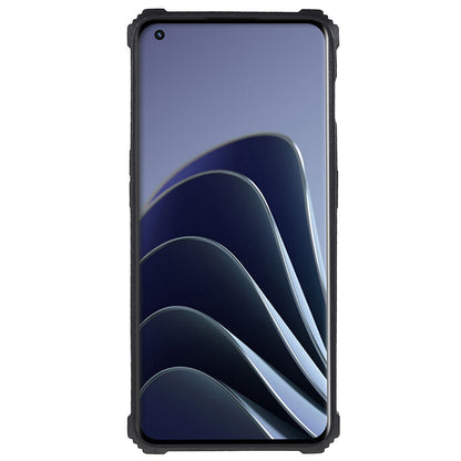 PC TPU Combo Armor Phone Case for OnePlus 10 Pro, Double Protection Anti-fall Kickstand and Magnetic Metal Sheet Hybrid Phone Case