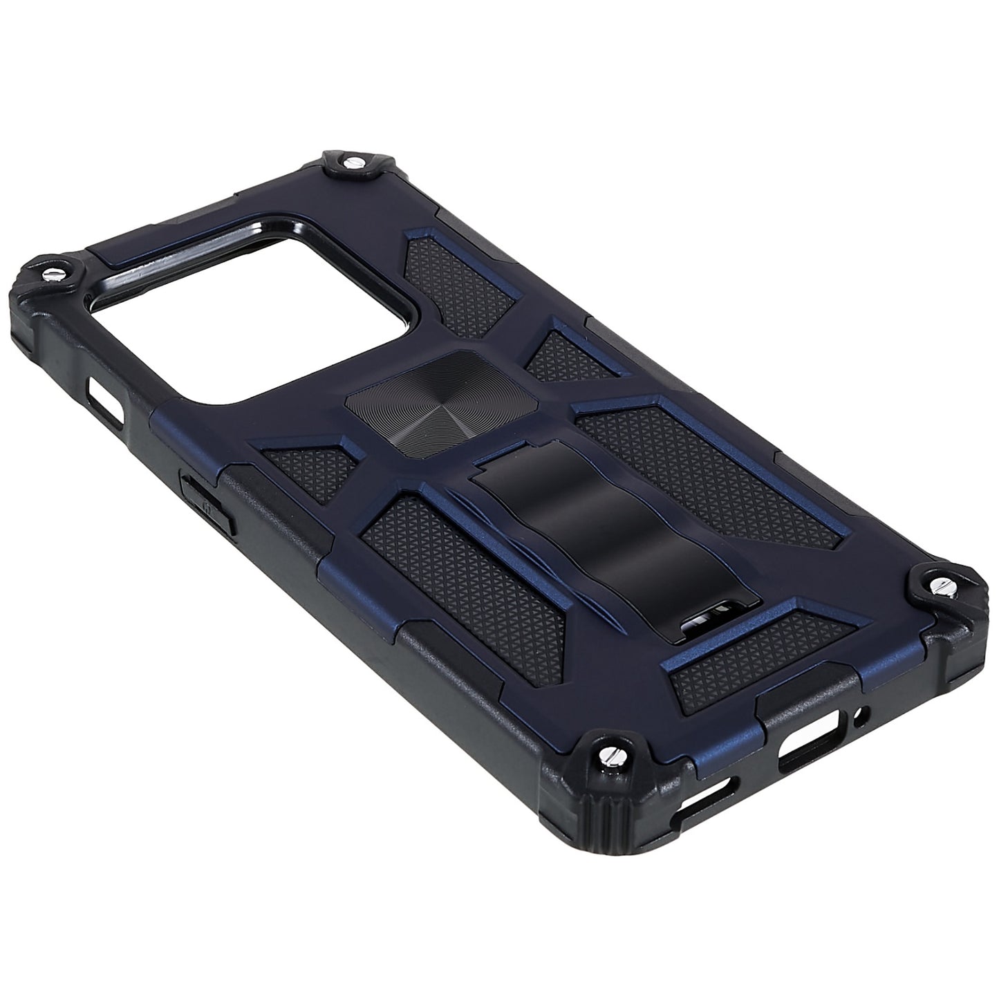 PC TPU Combo Armor Phone Case for OnePlus 10 Pro, Double Protection Anti-fall Kickstand and Magnetic Metal Sheet Hybrid Phone Case