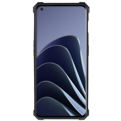 PC TPU Combo Armor Phone Case for OnePlus 10 Pro, Double Protection Anti-fall Kickstand and Magnetic Metal Sheet Hybrid Phone Case