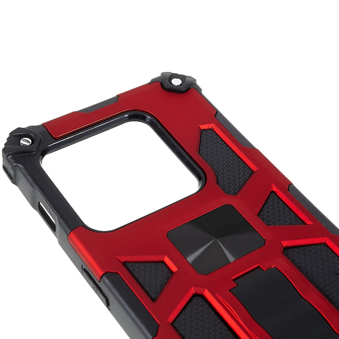 PC TPU Combo Armor Phone Case for OnePlus 10 Pro, Double Protection Anti-fall Kickstand and Magnetic Metal Sheet Hybrid Phone Case