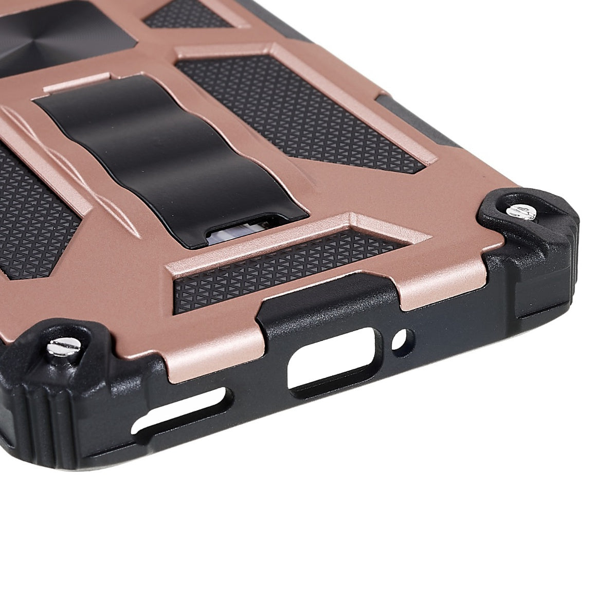 PC TPU Combo Armor Phone Case for OnePlus 10 Pro, Double Protection Anti-fall Kickstand and Magnetic Metal Sheet Hybrid Phone Case