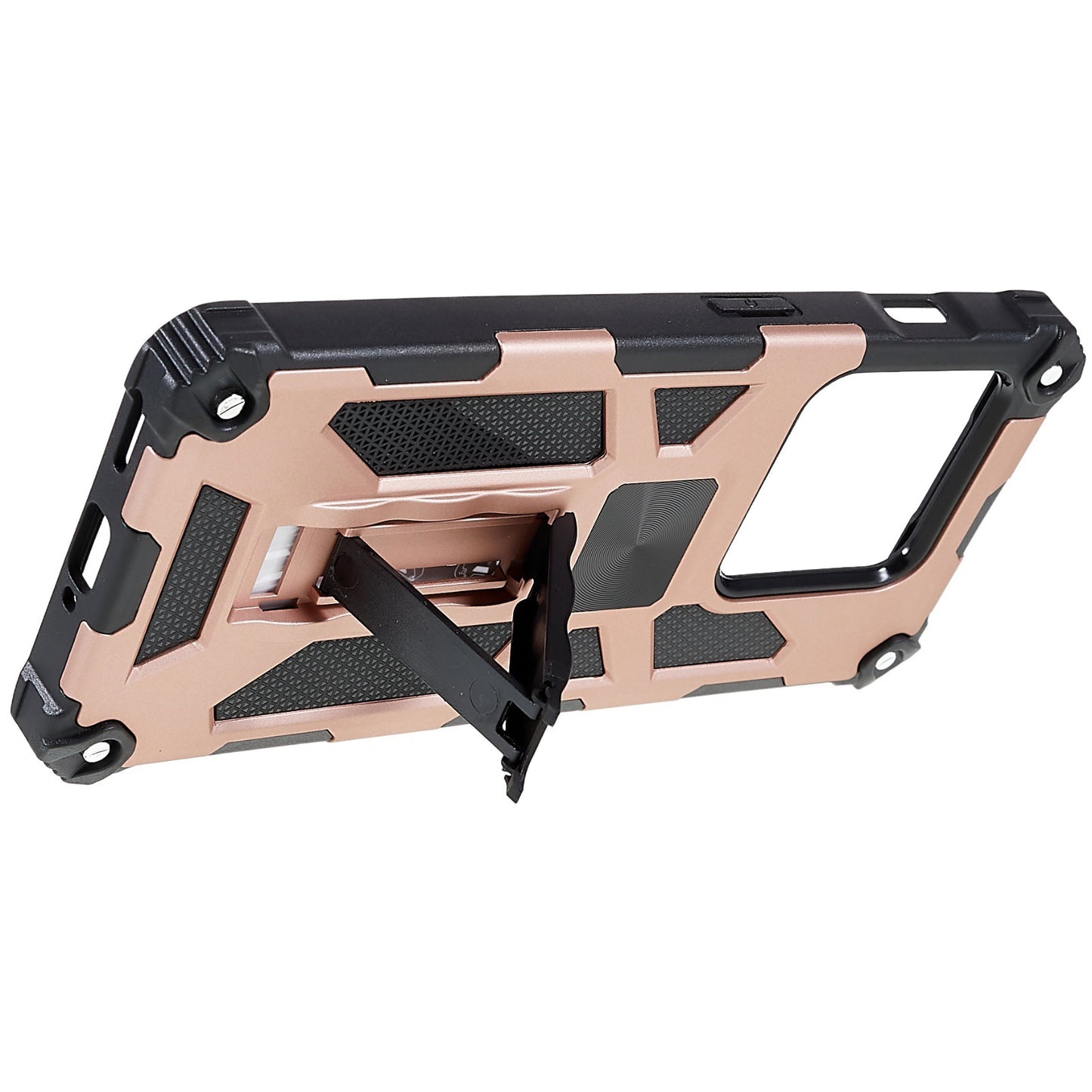 PC TPU Combo Armor Phone Case for OnePlus 10 Pro, Double Protection Anti-fall Kickstand and Magnetic Metal Sheet Hybrid Phone Case