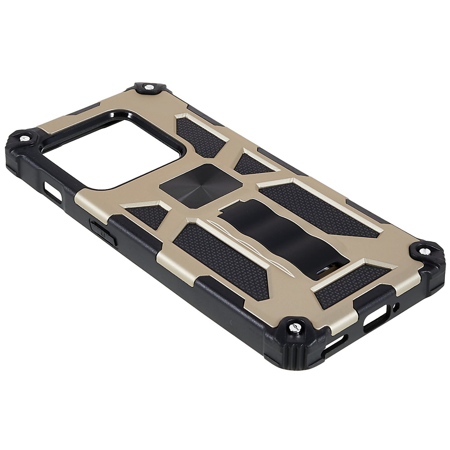 PC TPU Combo Armor Phone Case for OnePlus 10 Pro, Double Protection Anti-fall Kickstand and Magnetic Metal Sheet Hybrid Phone Case