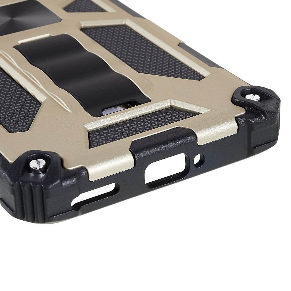 PC TPU Combo Armor Phone Case for OnePlus 10 Pro, Double Protection Anti-fall Kickstand and Magnetic Metal Sheet Hybrid Phone Case