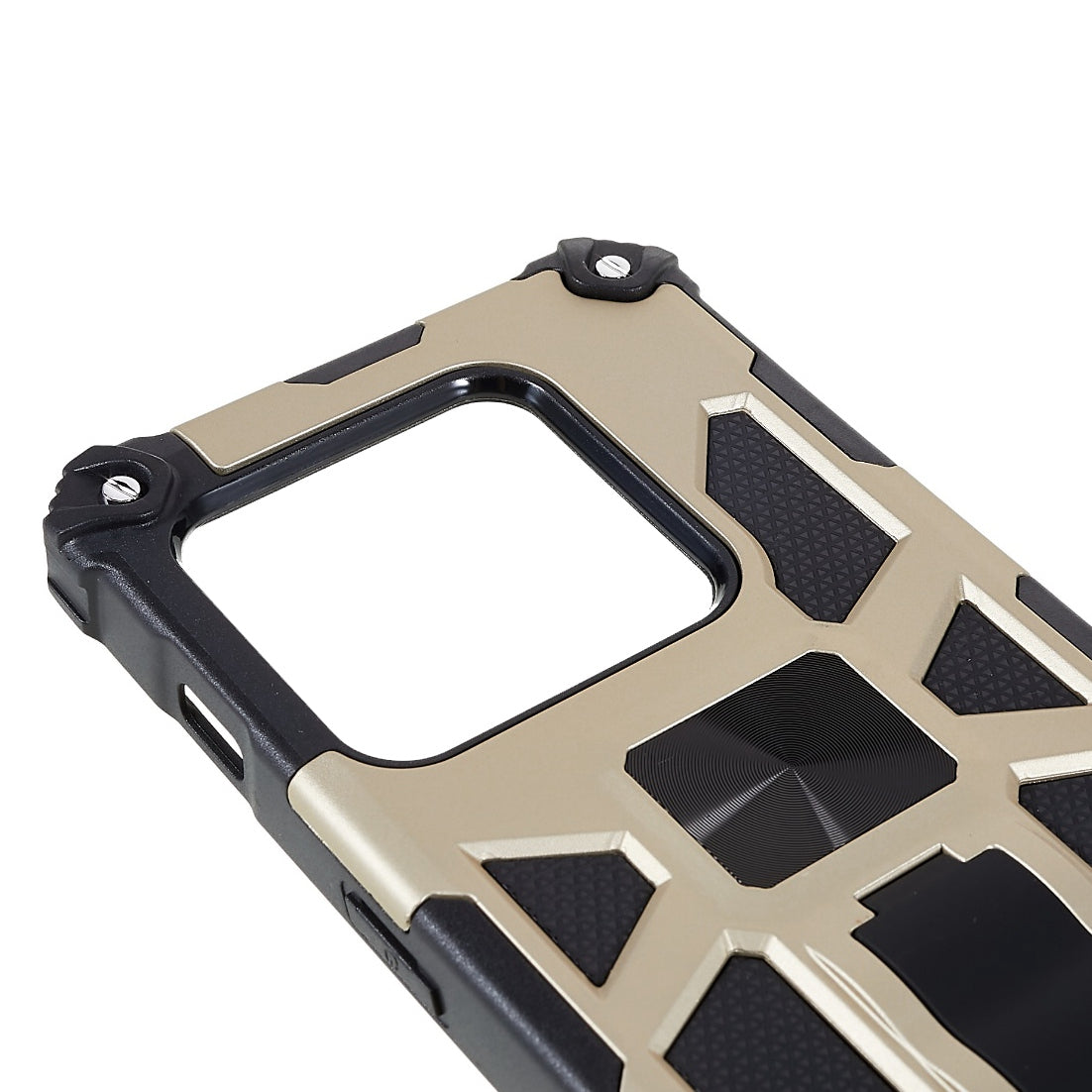 PC TPU Combo Armor Phone Case for OnePlus 10 Pro, Double Protection Anti-fall Kickstand and Magnetic Metal Sheet Hybrid Phone Case