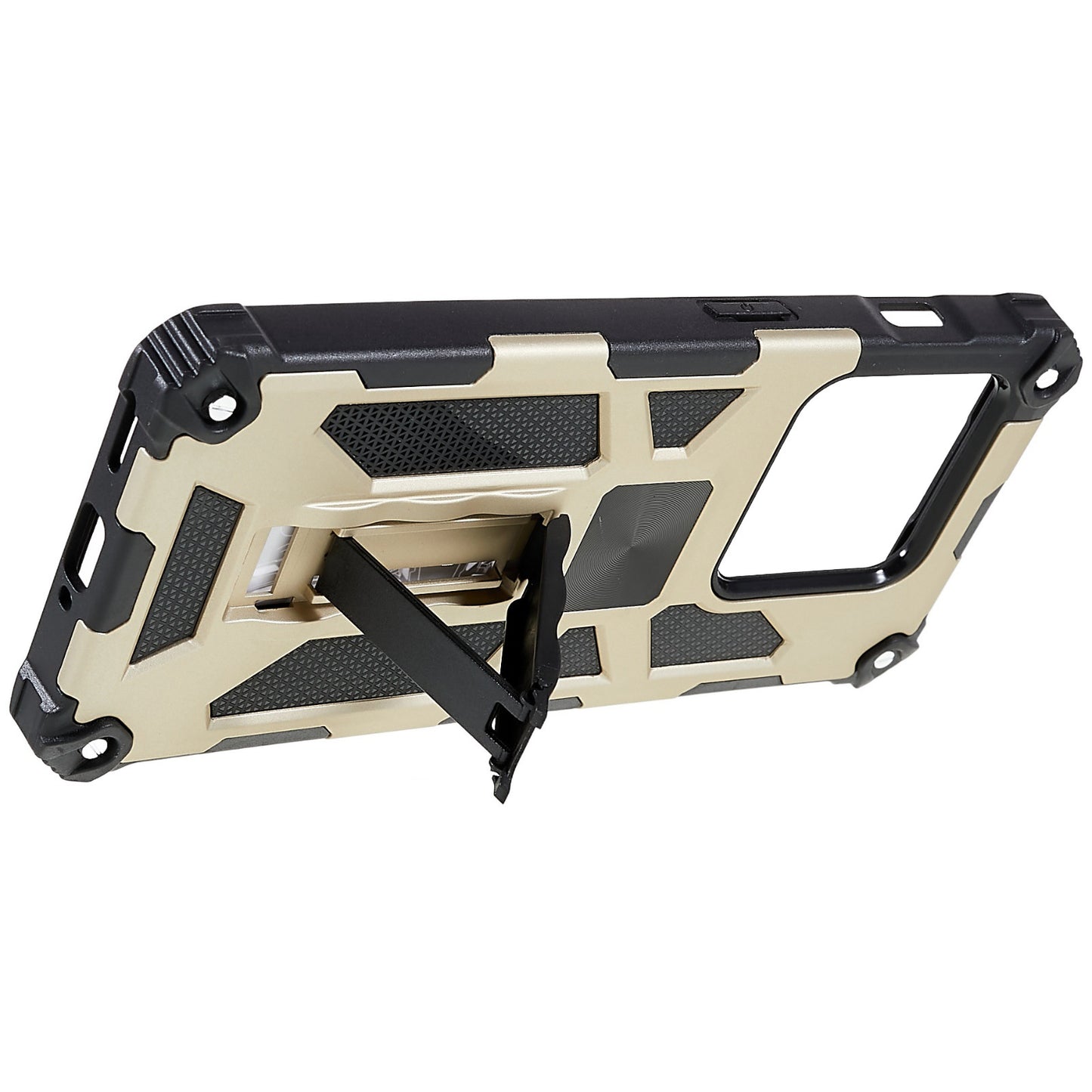 PC TPU Combo Armor Phone Case for OnePlus 10 Pro, Double Protection Anti-fall Kickstand and Magnetic Metal Sheet Hybrid Phone Case