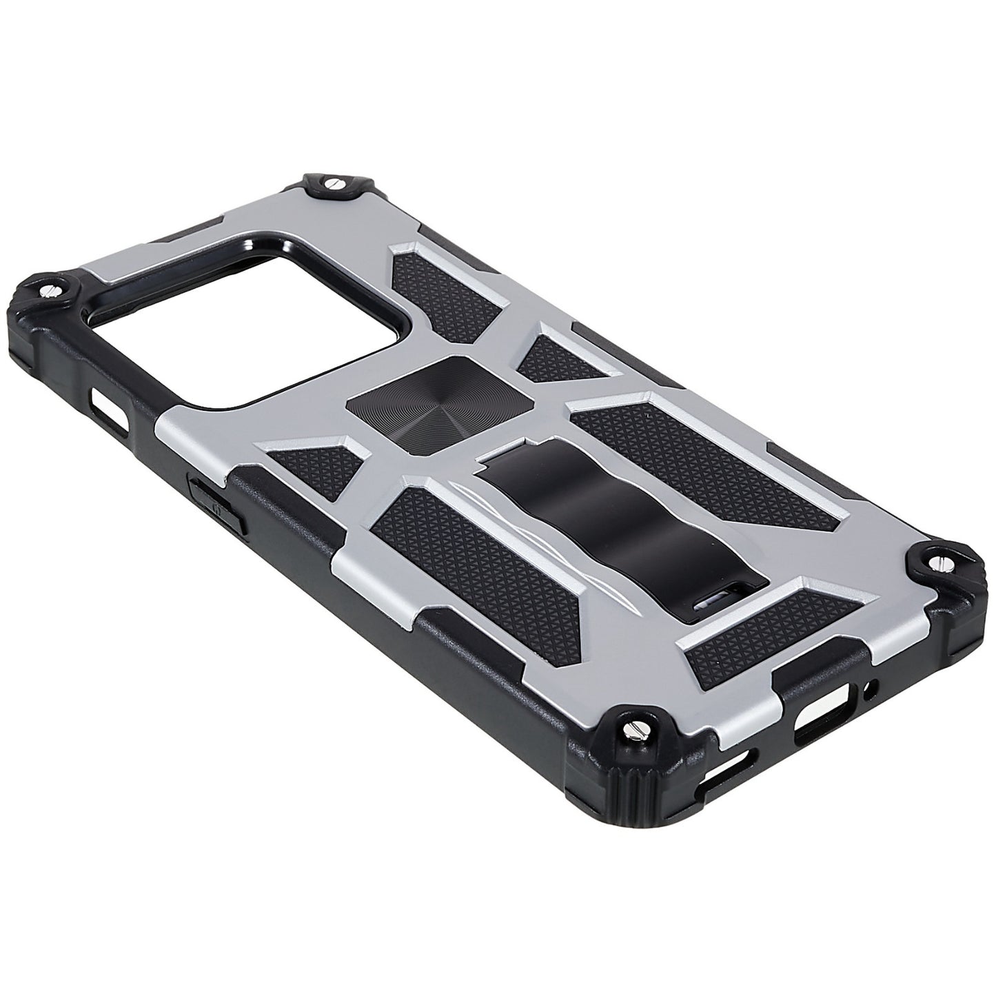 PC TPU Combo Armor Phone Case for OnePlus 10 Pro, Double Protection Anti-fall Kickstand and Magnetic Metal Sheet Hybrid Phone Case