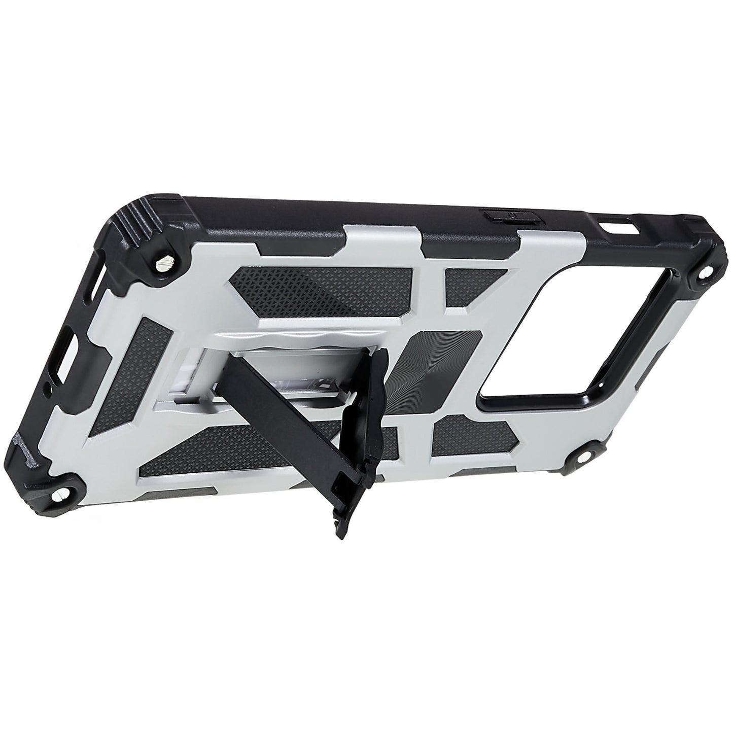 PC TPU Combo Armor Phone Case for OnePlus 10 Pro, Double Protection Anti-fall Kickstand and Magnetic Metal Sheet Hybrid Phone Case