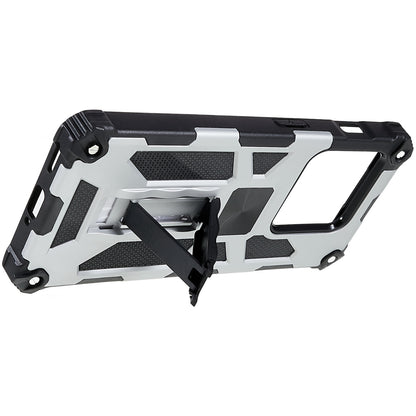 PC TPU Combo Armor Phone Case for OnePlus 10 Pro, Double Protection Anti-fall Kickstand and Magnetic Metal Sheet Hybrid Phone Case