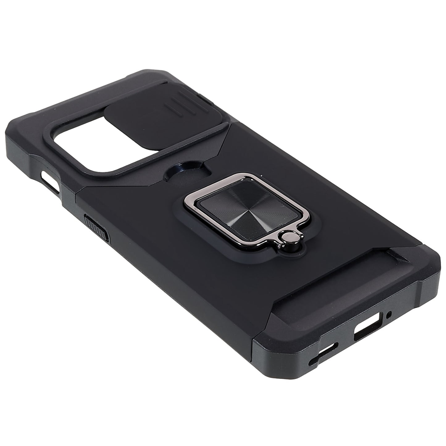 For OnePlus 10 Pro Wear-resistant PC + TPU Camera Slider Anti-drop Card Slot + Metal Kickstand Design Case