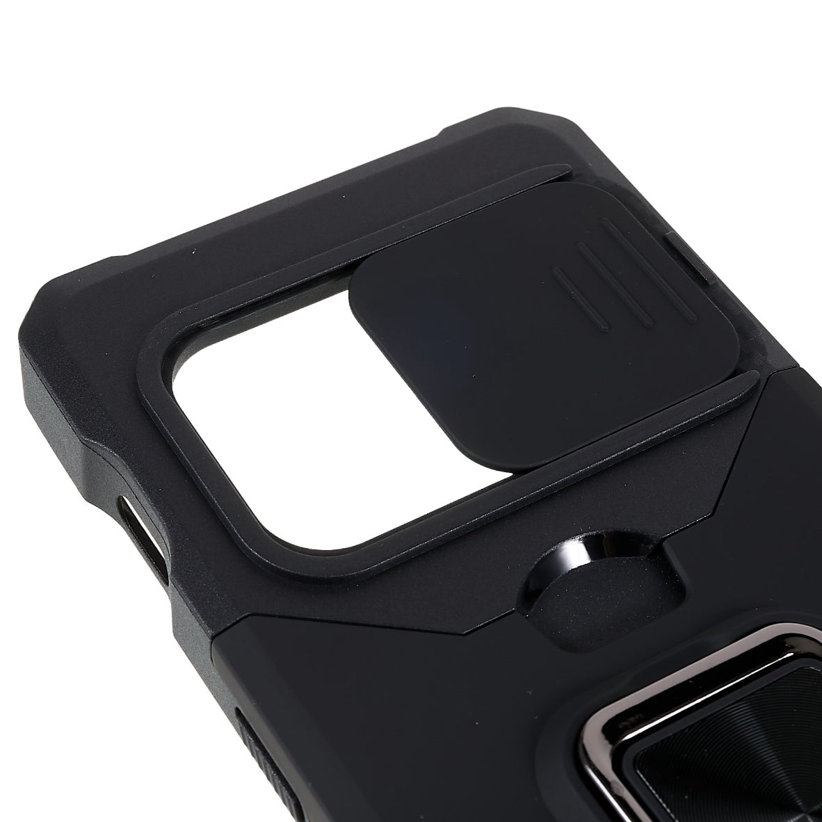 For OnePlus 10 Pro Wear-resistant PC + TPU Camera Slider Anti-drop Card Slot + Metal Kickstand Design Case