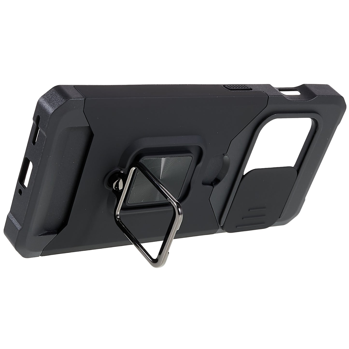 For OnePlus 10 Pro Wear-resistant PC + TPU Camera Slider Anti-drop Card Slot + Metal Kickstand Design Case