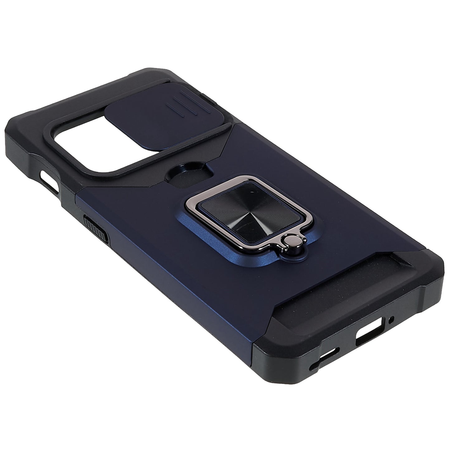 For OnePlus 10 Pro Wear-resistant PC + TPU Camera Slider Anti-drop Card Slot + Metal Kickstand Design Case