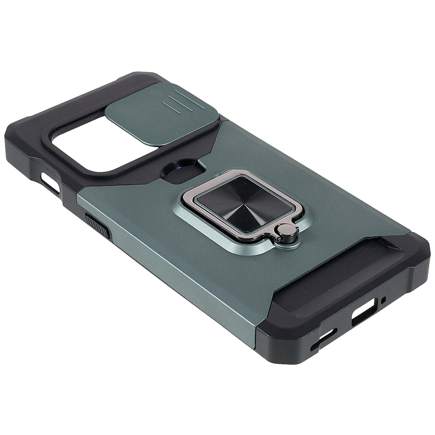 For OnePlus 10 Pro Wear-resistant PC + TPU Camera Slider Anti-drop Card Slot + Metal Kickstand Design Case