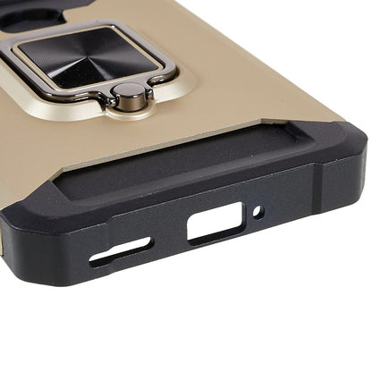 For OnePlus 10 Pro Wear-resistant PC + TPU Camera Slider Anti-drop Card Slot + Metal Kickstand Design Case