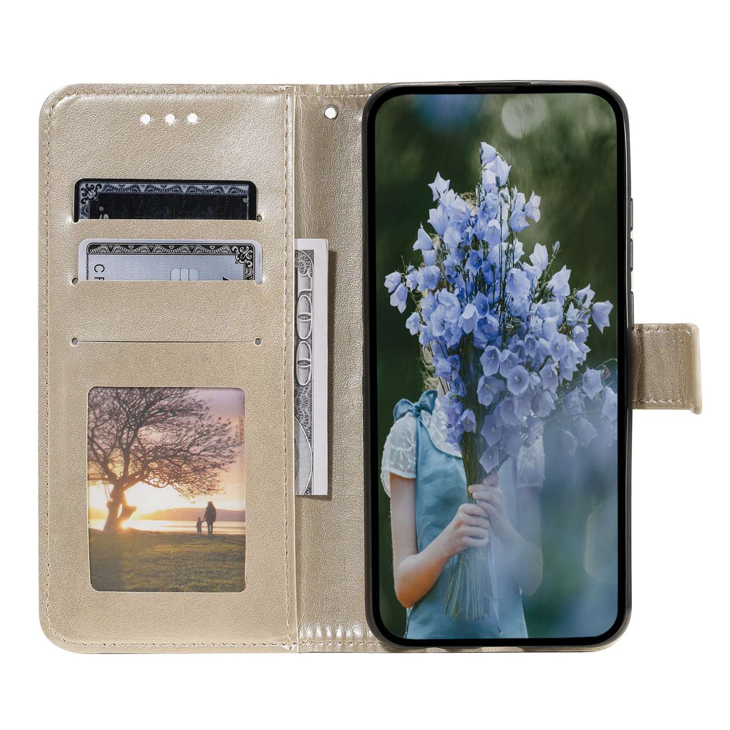 For OnePlus 10R 5G/Ace 5G Anti-scratch Stand Cover Mandala Flower Pattern Imprinted PU Leather Wallet Flip Case with Wrist Strap