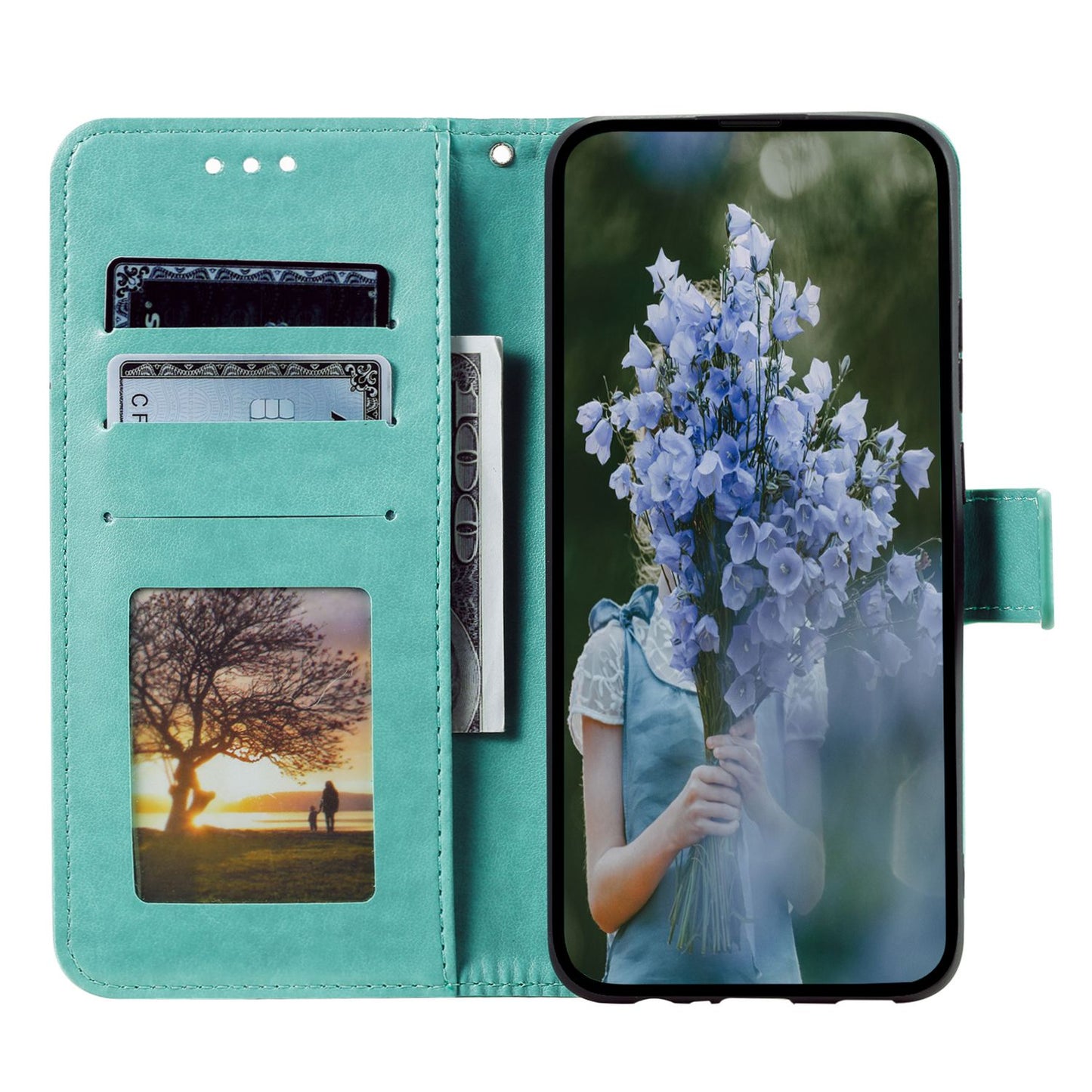 For OnePlus 10R 5G/Ace 5G Anti-scratch Stand Cover Mandala Flower Pattern Imprinted PU Leather Wallet Flip Case with Wrist Strap
