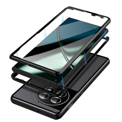 Metal Frame Case for OnePlus 11 5G PC+Tempered Glass Phone Case Full Protection with Lock