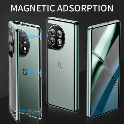 Metal Frame Case for OnePlus 11 5G PC+Tempered Glass Phone Case Full Protection with Lock