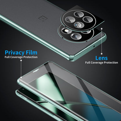 Metal Frame Case for OnePlus 11 5G PC+Tempered Glass Phone Case Full Protection with Lock