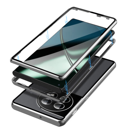 Metal Frame Case for OnePlus 11 5G PC+Tempered Glass Phone Case Full Protection with Lock