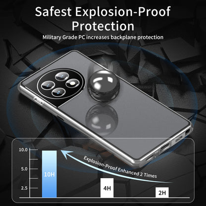 Metal Frame Case for OnePlus 11 5G PC+Tempered Glass Phone Case Full Protection with Lock