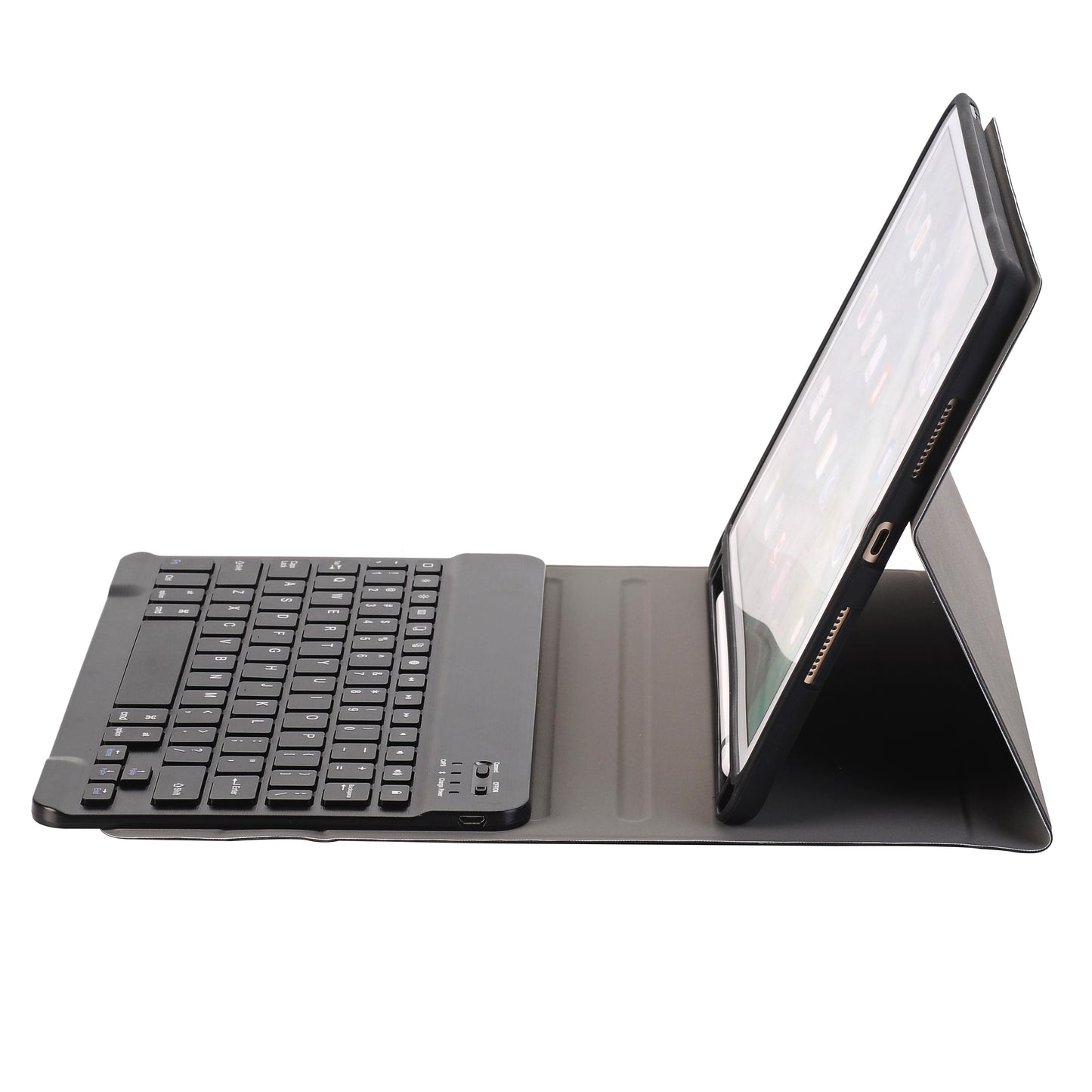 2-in-1 Bluetooth Keyboard with Removable Leather Stand Protective Case and Pen Slot for iPad Pro 10.5-inch (2017)