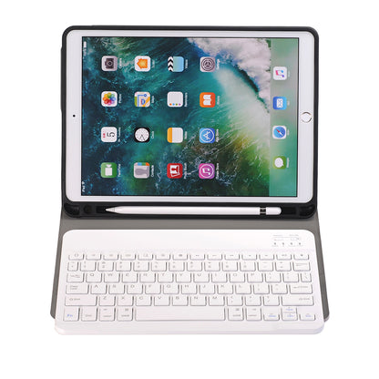 2-in-1 Bluetooth Keyboard with Removable Leather Stand Protective Case and Pen Slot for iPad Pro 10.5-inch (2017)