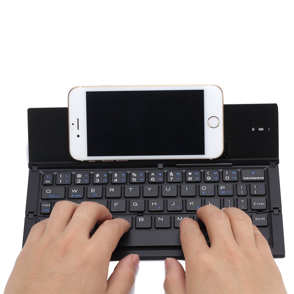 Portable Foldable Wireless Bluetooth 3.0 Keypad with Stand for Windows / iOS / Android Tablet and Smartphone